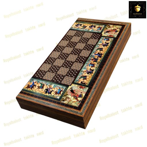 خرید تخته نرد ام دی اف طرح چوگان