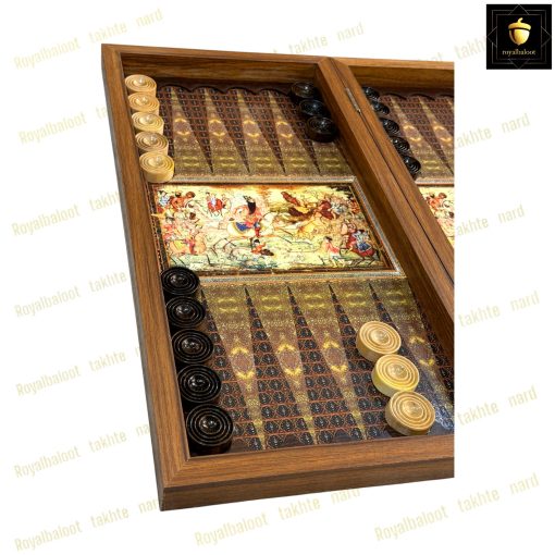 خرید تخته نرد ام دی اف طرح چوگان