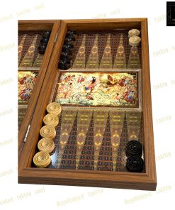 خرید تخته نرد ام دی اف طرح چوگان