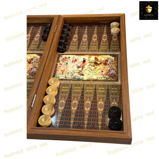 خرید تخته نرد ام دی اف طرح چوگان