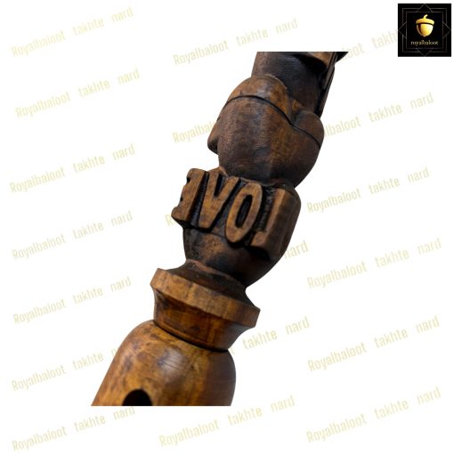 خرید تنه قلیان چوبی منبت قلب