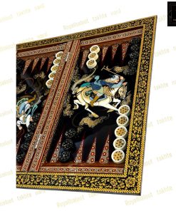 خرید تخته نرد خاتم شکار مشکی