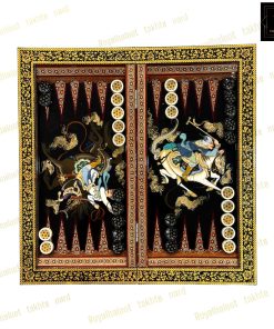 خرید تخته نرد خاتم شکار مشکی