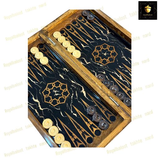 خرید تخته نرد گردو رزین منبت