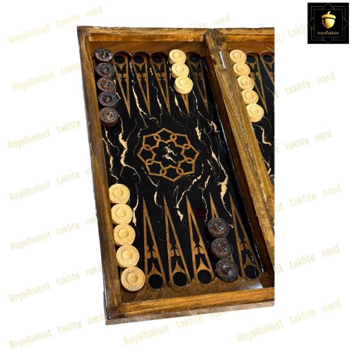 خرید تخته نرد گردو رزین منبت