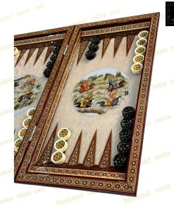 خرید تخته نرد خاتم شکار برجسته