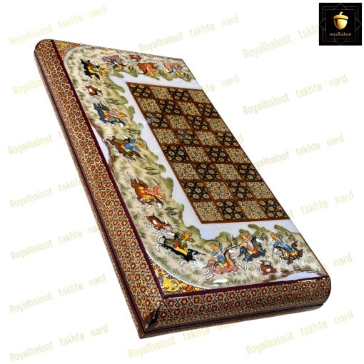 خرید تخته نرد خاتم شکار برجسته