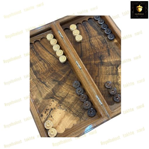 خرید تخته نرد ریشه گردو قرینه