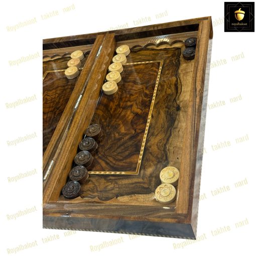 خرید تخته نرد ریشه گردو قاب سینی