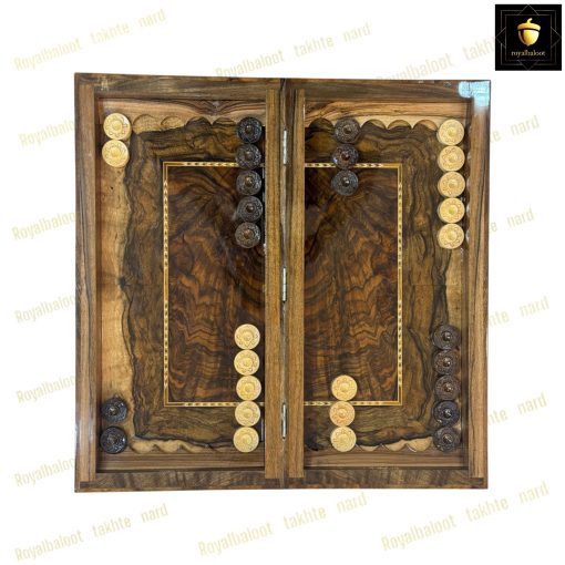 خرید تخته نرد ریشه گردو قاب سینی