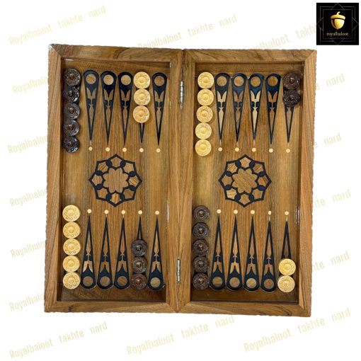 خرید تخته نرد گردو رزین درباری