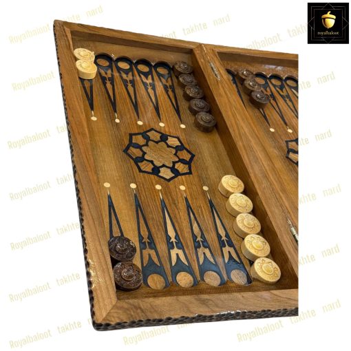 خرید تخته نرد گردو رزین درباری