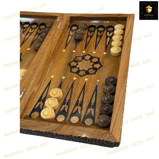 خرید تخته نرد گردو رزین درباری