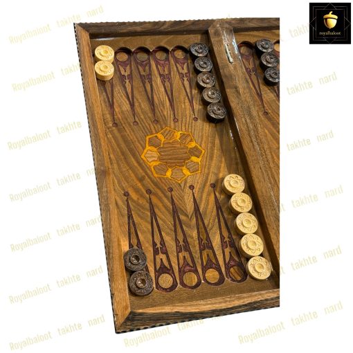خرید تخته نرد گردو رزین معرق