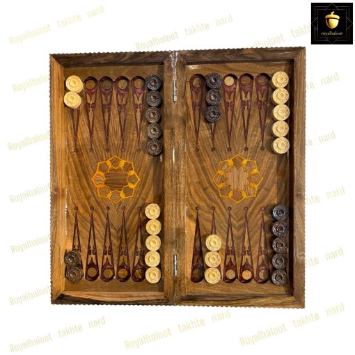 خرید تخته نرد گردو رزین معرق