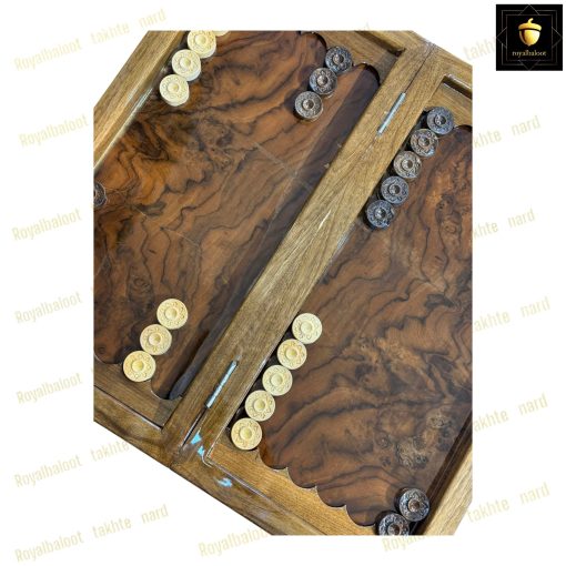 خرید تخته نرد تک بازی ریشه گردو 55 سانتی کد 346 - Image 6