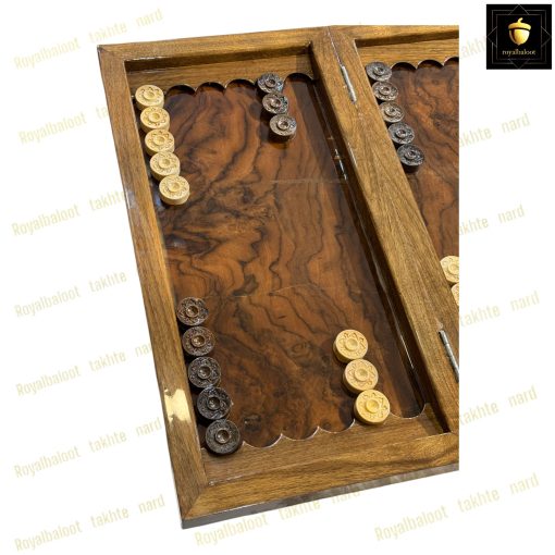 خرید تخته نرد تک بازی ریشه گردو 55 سانتی کد 346 - Image 5
