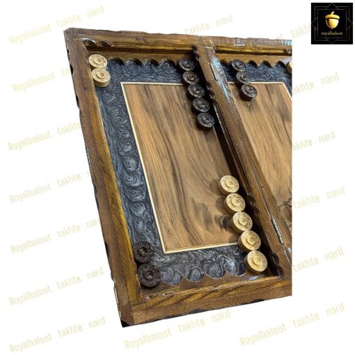 خرید تخته نرد ریشه گردو قاب سینی رزین