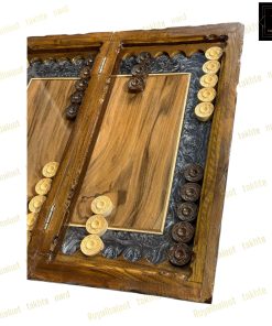 خرید تخته نرد ریشه گردو قاب سینی رزین