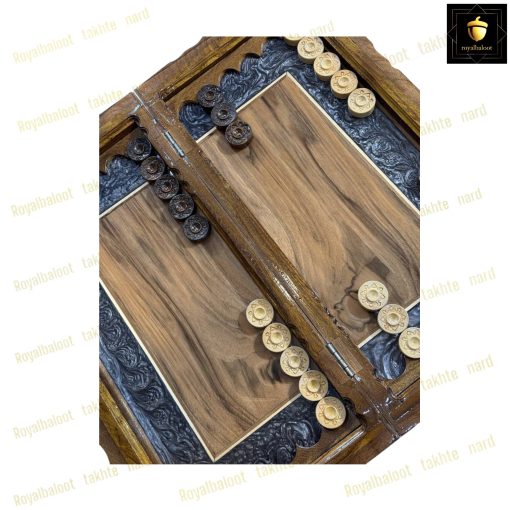 خرید تخته نرد ریشه گردو قاب سینی رزین
