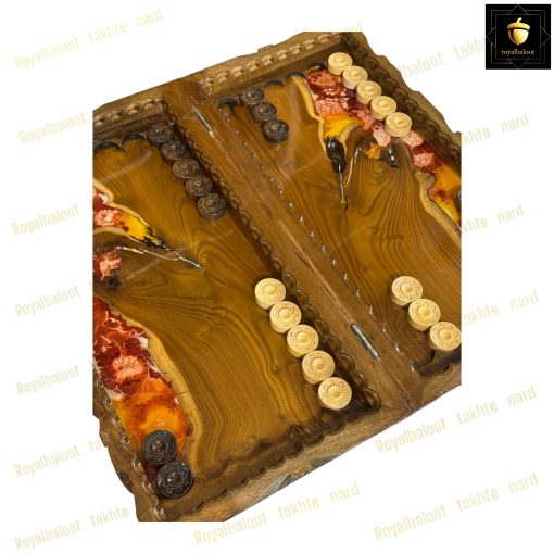 خرید تخته نرد گردو رزین افشان