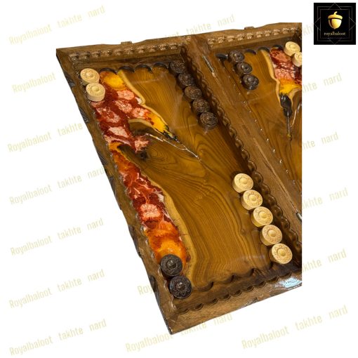 خرید تخته نرد گردو رزین افشان