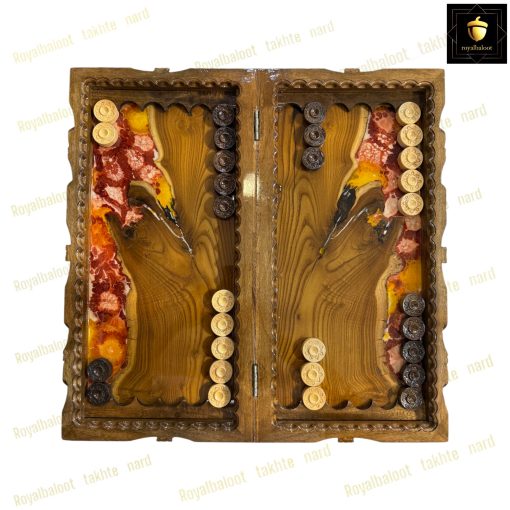 خرید تخته نرد گردو رزین افشان