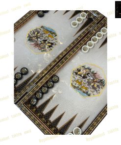خرید تخته نرد خاتم نقاشی چوگان تذهیب