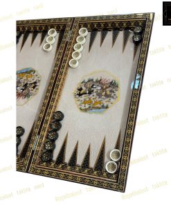 خرید تخته نرد خاتم نقاشی چوگان تذهیب
