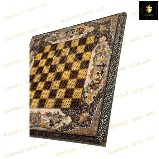 خرید تخته نرد خاتم نقاشی چوگان تذهیب