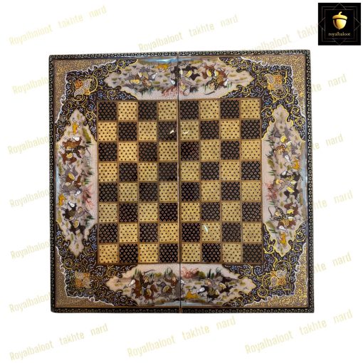 خرید تخته نرد خاتم نقاشی چوگان تذهیب