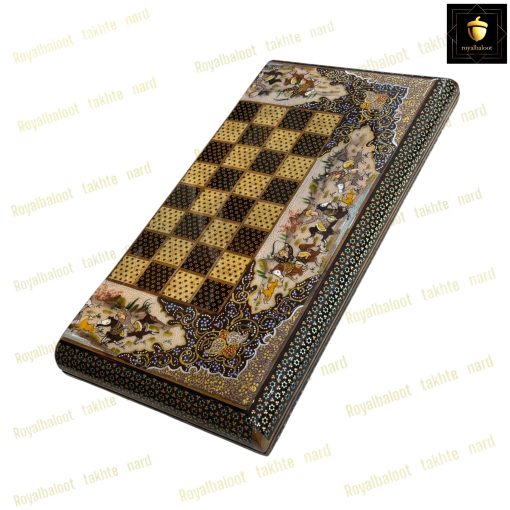 خرید تخته نرد خاتم نقاشی چوگان تذهیب