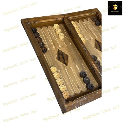 خرید تخته نرد گردو کردستان سر و بغل منبت لاکچری