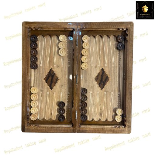 خرید تخته نرد گردو کردستان سر و بغل منبت لاکچری
