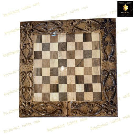 خرید تخته نرد گردو کردستان سر و بغل منبت لاکچری