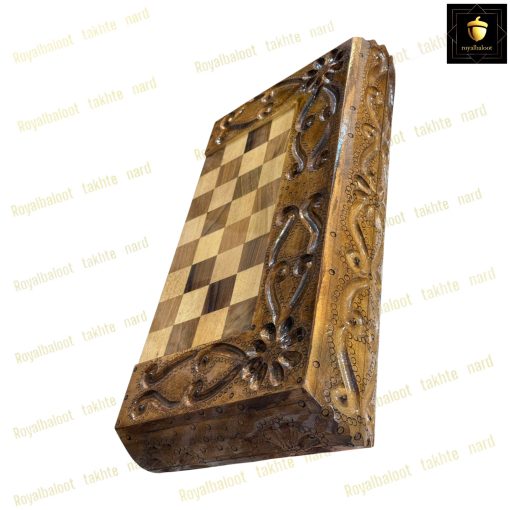 خرید تخته نرد گردو کردستان سر و بغل منبت لاکچری