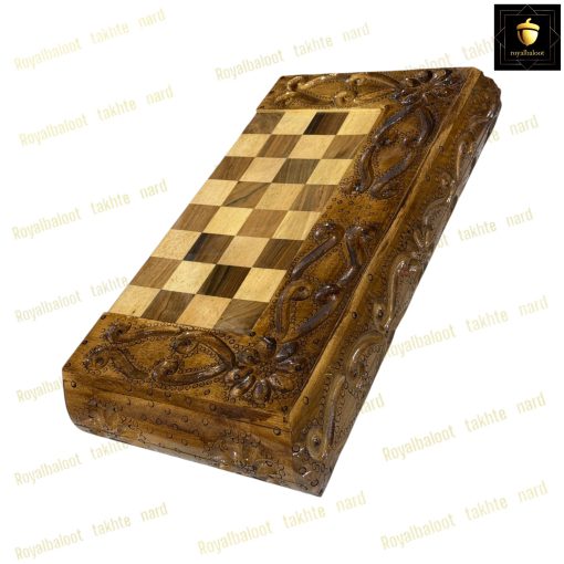خرید تخته نرد گردو کردستان سر و بغل منبت لاکچری