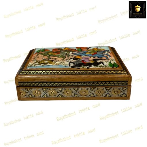 خرید جعبه خاتم کاری چوگان برجسته