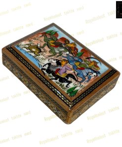 خرید جعبه خاتم کاری چوگان برجسته