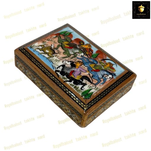 خرید جعبه خاتم کاری چوگان برجسته