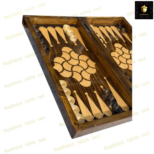 خرید تخته نرد راش معرق زنبوری