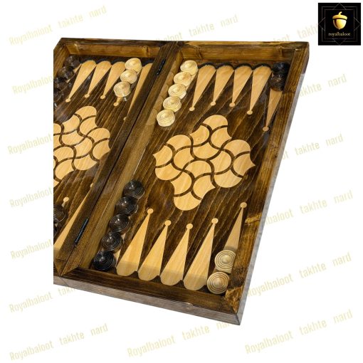 خرید تخته نرد راش معرق زنبوری