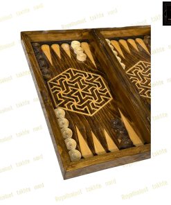 خرید تخته نرد راش معرق طرح کلونی