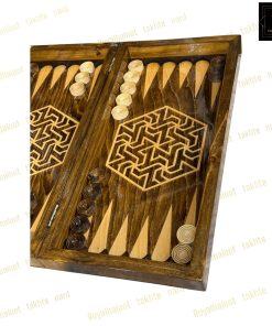 خرید تخته نرد راش معرق طرح کلونی