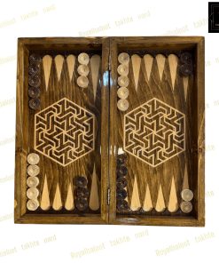 خرید تخته نرد راش معرق طرح کلونی
