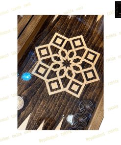 خرید تخته نرد راش معرق اسلیمی