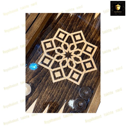 خرید تخته نرد راش معرق اسلیمی