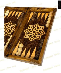 خرید تخته نرد راش معرق اسلیمی