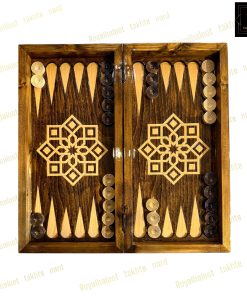 خرید تخته نرد راش معرق اسلیمی