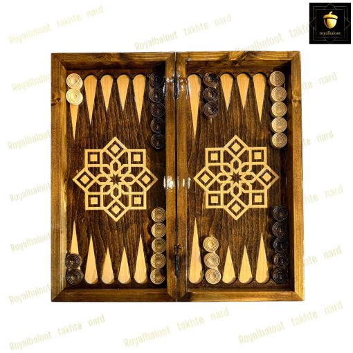 خرید تخته نرد راش معرق اسلیمی